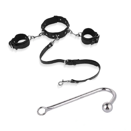 Elegant with Hook Cuffs Beaded and 5334 Anal Collar 0812